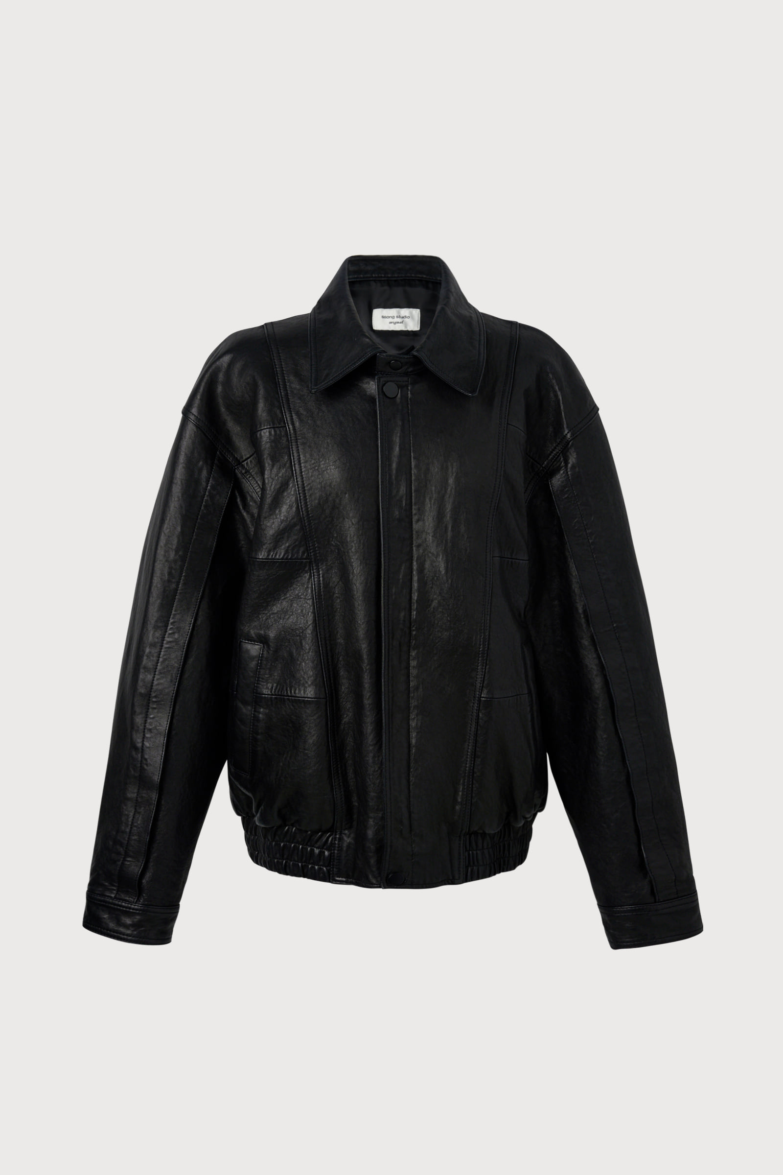 Black vintage leather jacket (Re-stock)