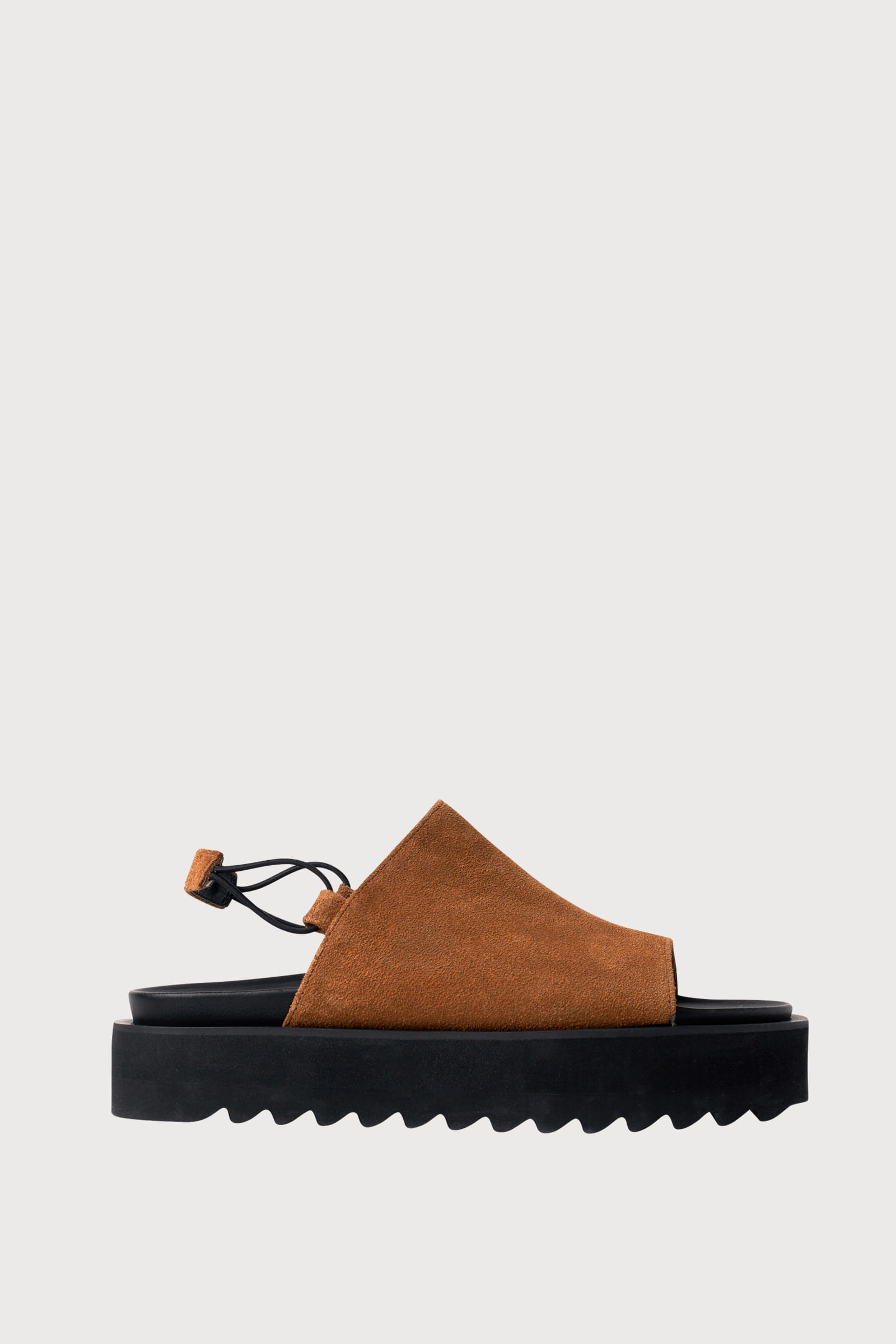 Part.5 Leather platform sandals (brown) [수제화]